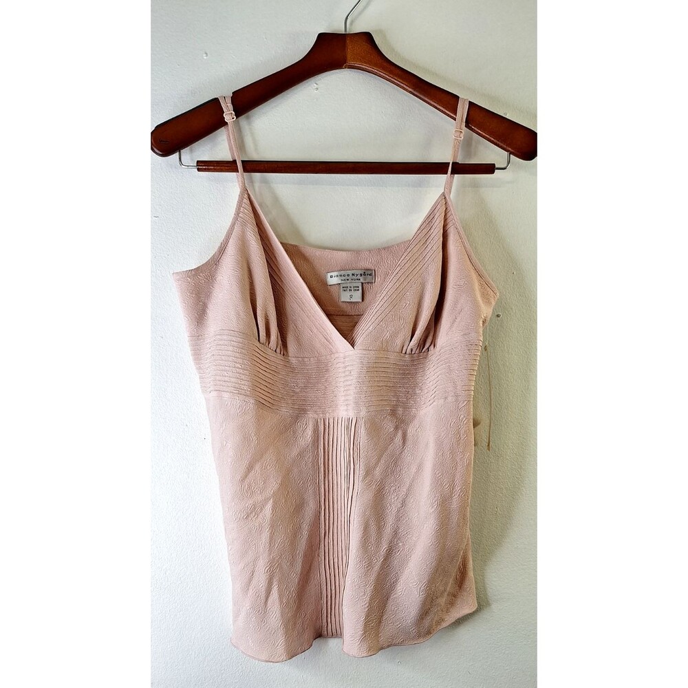 BIANCA NYGARD NEW YORK 100% Silk Pink Camisole Top Women's Sz 12 Fairy Whimsical